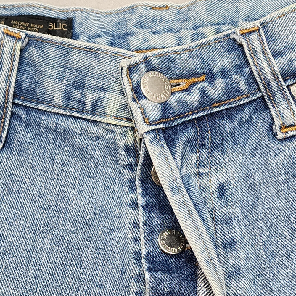 Banana Republic Jeans Women's Blue Medium Wash Straight Leg‎ Jeans Sz 8 Long - Picture 4 of 6